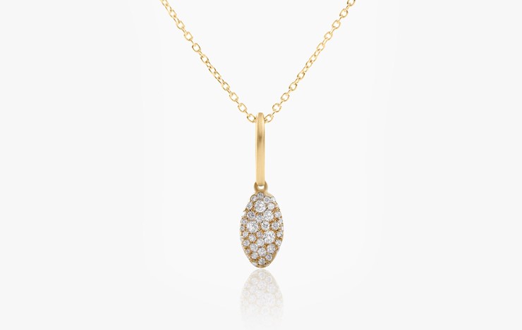 BABY MALAK ORIGINAL DROP ICE MARQUISE NECKLACE